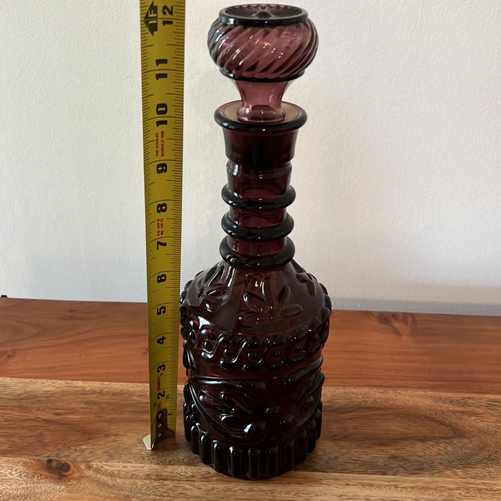 Vintage Mid-Century Jim Beam Purple Amethyst Whiskey Decanter. 1967. - Picture 10 of 11
